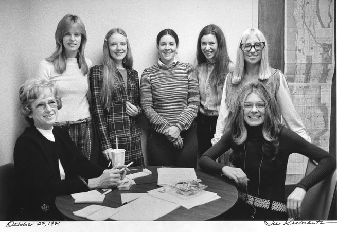 Gloria with the co-founders of Ms. Magazine