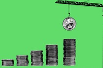 Illustration of a stack of quarters