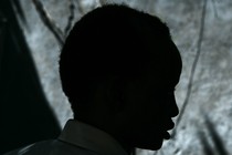 Silhouette of a child's face