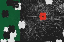 A photo illustration showing a red poppy being duplicated in black and white multiple times.