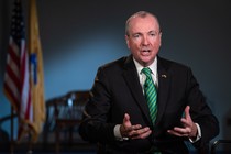 Governor Phil Murphy speaking to the camera