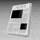 A newspaper with disappearing text