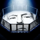 Trump's face as the floor of an MMA ring