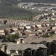 An aerial view of a suburban neighborhood