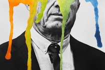 An image of RFK Jr. with colored streaks running down
