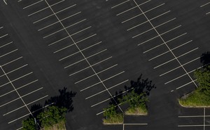 An empty parking lot