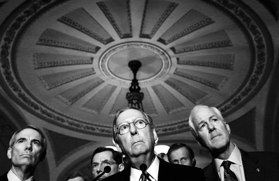 A photo of a group of congressional Republicans