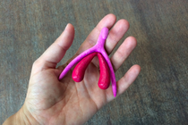 A life-size, 3-D printed model of the clitoris developed by Odile Fillod