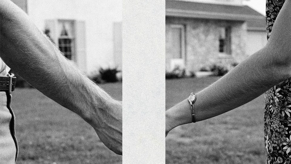 Four Hands Of Different Age Hold Up In The Air On White Stock