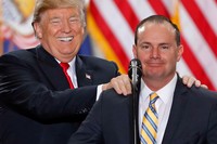 President Donald Trump with Senator Mike Lee in Utah in 2017