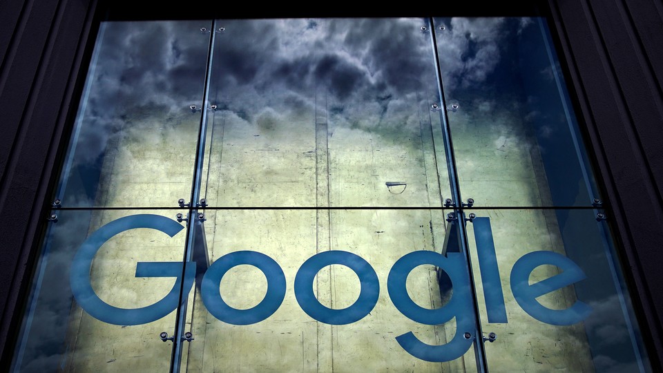 A photo of the Google sign
