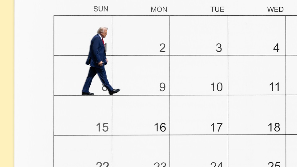 Trump walks on a calendar starting on June 8