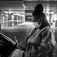 A health worker testing a driver