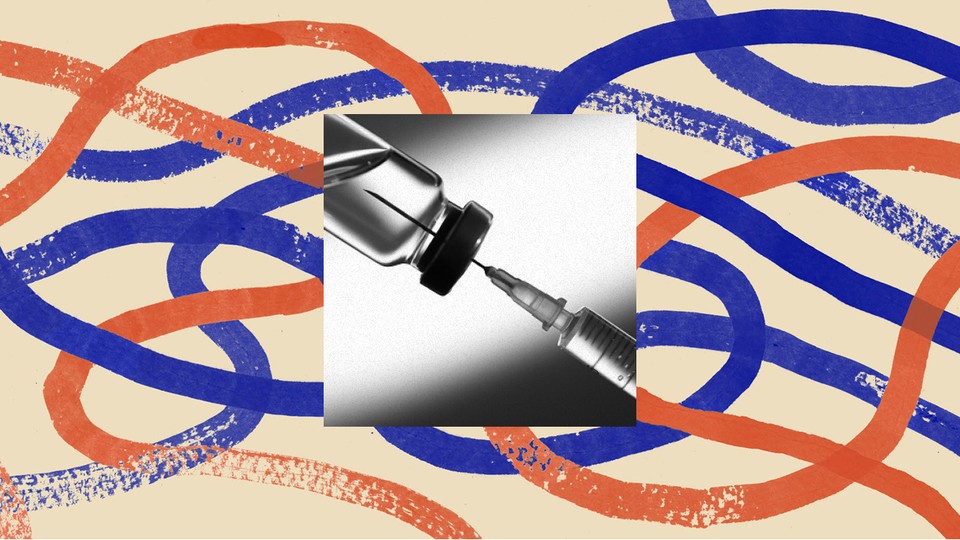 A black-and-white image of a syringe being injected into a vial of medicine.