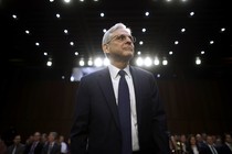 Merrick Garland prepares to testify before the Senate Judiciary Committee in the Hart Senate Office Building on March 1.