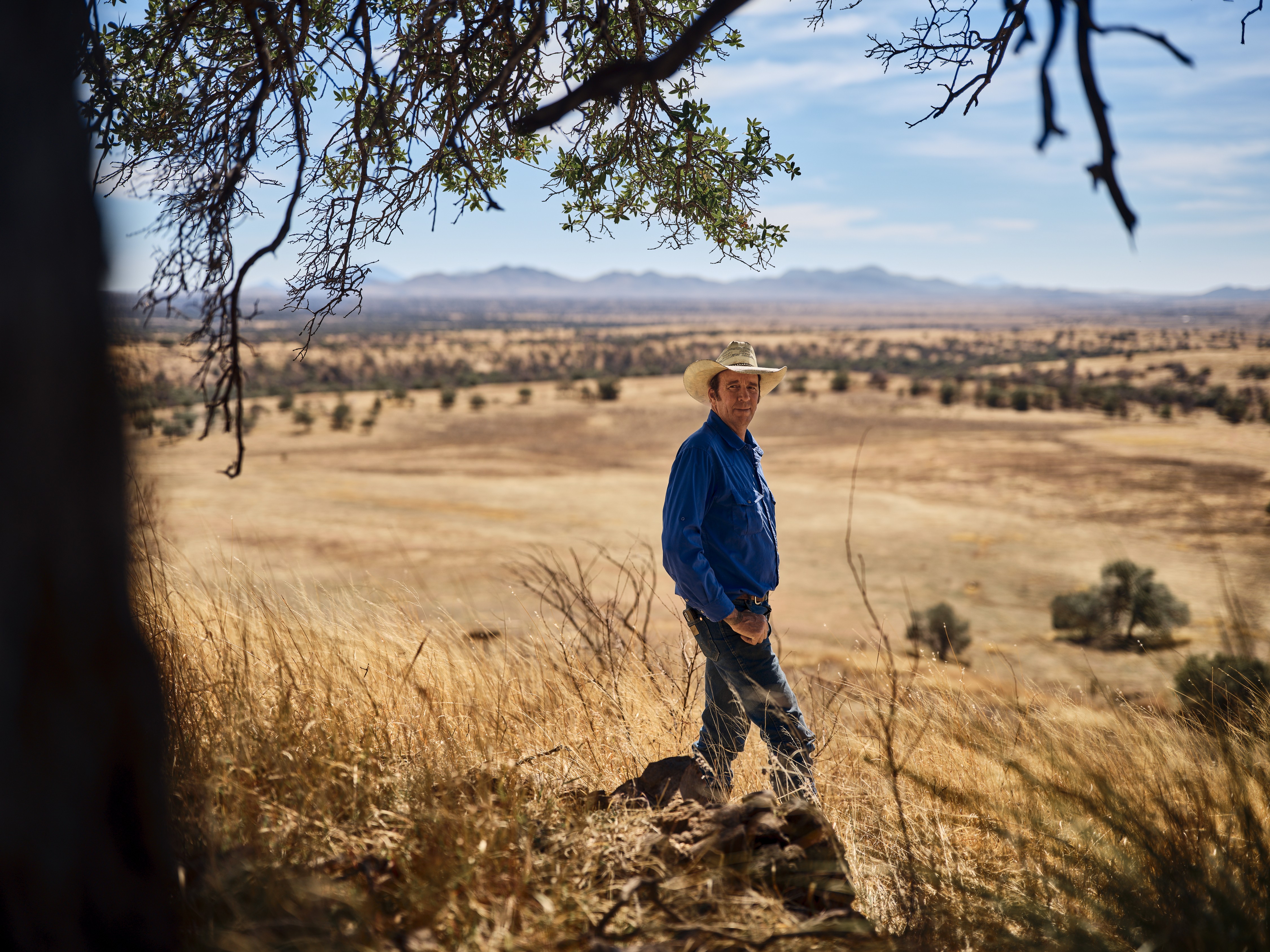 Zay Hartigan, 59, a San Rafael cowboy, on the ranch where he lives and works.