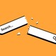 Illustration of a broken search-engine bar