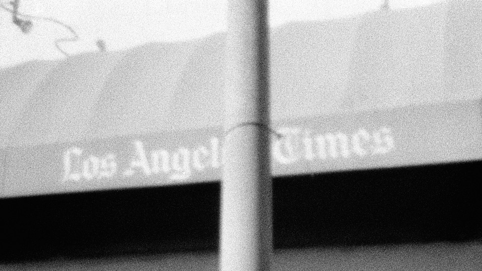 A photo of a Los Angeles Times awning