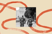 A photo of the National Guard in Washington, D.C.