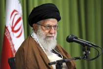 Ayatollah Ali Khamenei speaks at a meeting in Tehran in 2017.