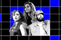 A collage of Chappell Roan, Beyoncé, and Eminem