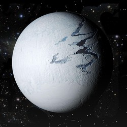 Earth covered in ice as seen from space
