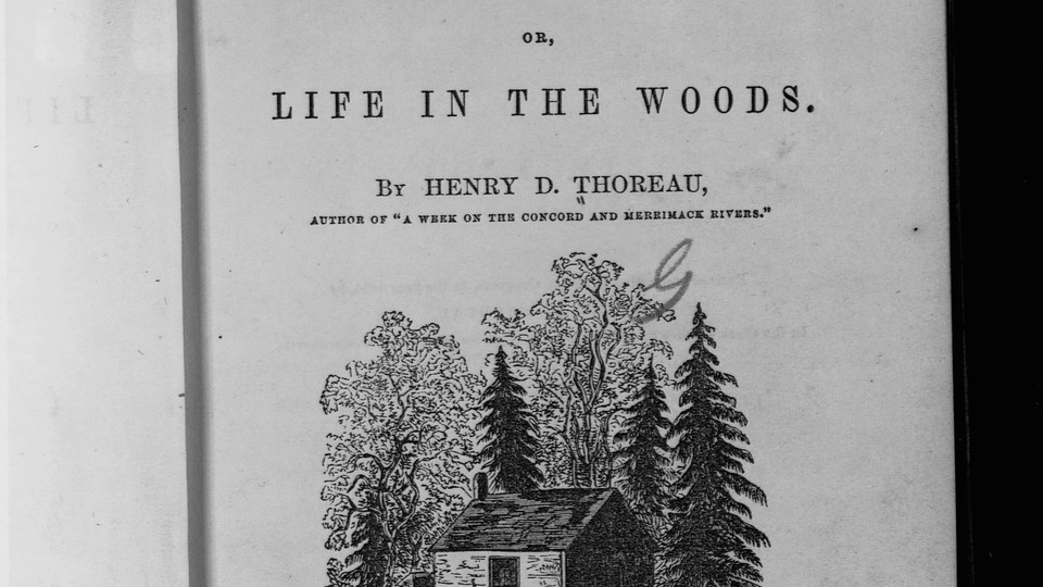 The title page from the first edition of Henry David Thoreau's Walden.