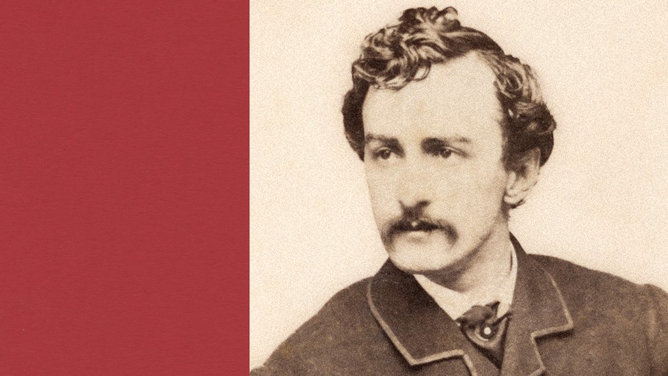 An illustration using a sepia photograph of John Wilkes Booth