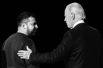 Volodymyr Zelensky and Joe Biden