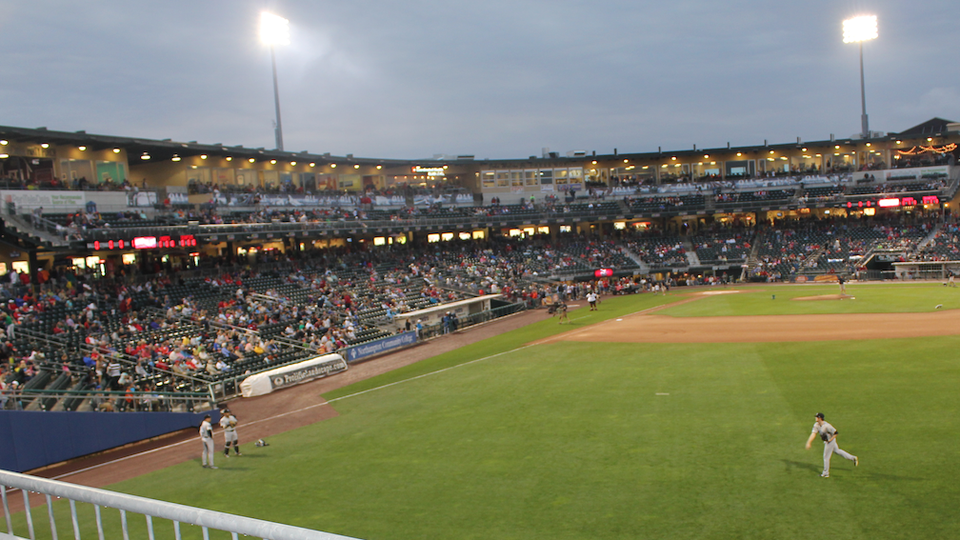 Cheering on the Lehigh Valley Ironpigs at Coca-Cola Park