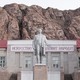 A photograph of a Lenin monument in the village of Kadj Sai in Kyrgyzstan