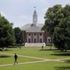 Students walk across the quad at Johns Hopkins University in Maryland.