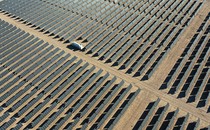 Photovoltaic panels at the Midway I Solar Farm in Calipatria, California.