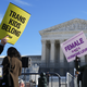 Photo of people protesting outside the Supreme Court