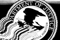 Illustration of the Department of Justice’s seal melting