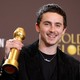 Timothée Chalamet at the 2026 Golden Globes