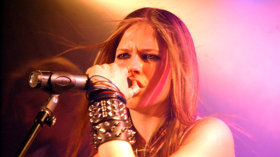 Avril Lavigne on June 12, 2002, at the Viper Room in Los Angeles, California
