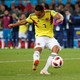 Carlos Bacca playing in the Colombia vs. England World Cup match.