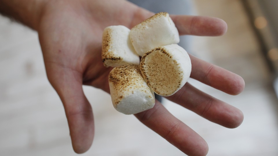 child experiment with marshmallow