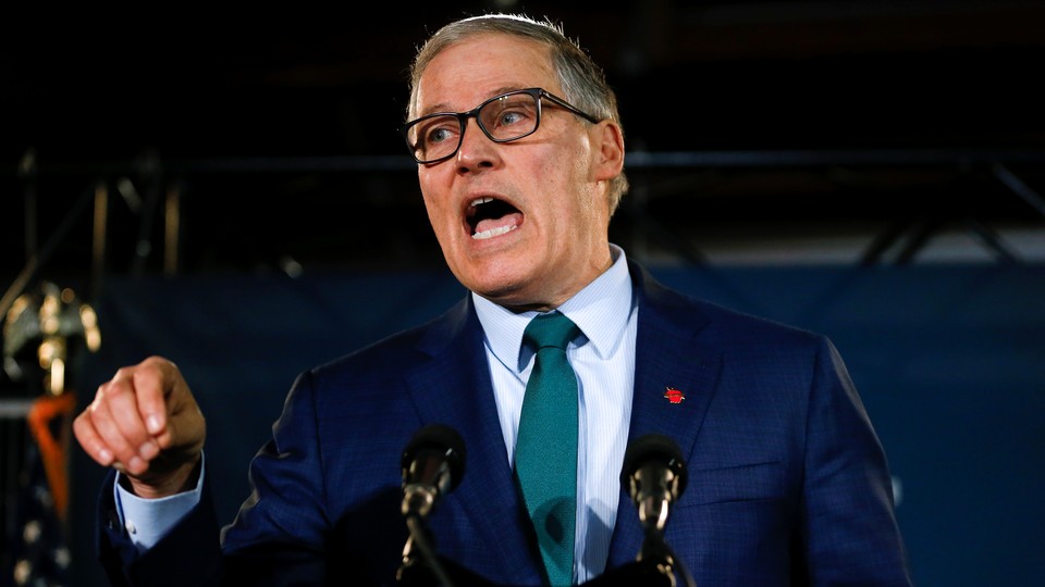 Jay Inslee, Democratic governor of Washington, launches his presidential campaign in Seattle.