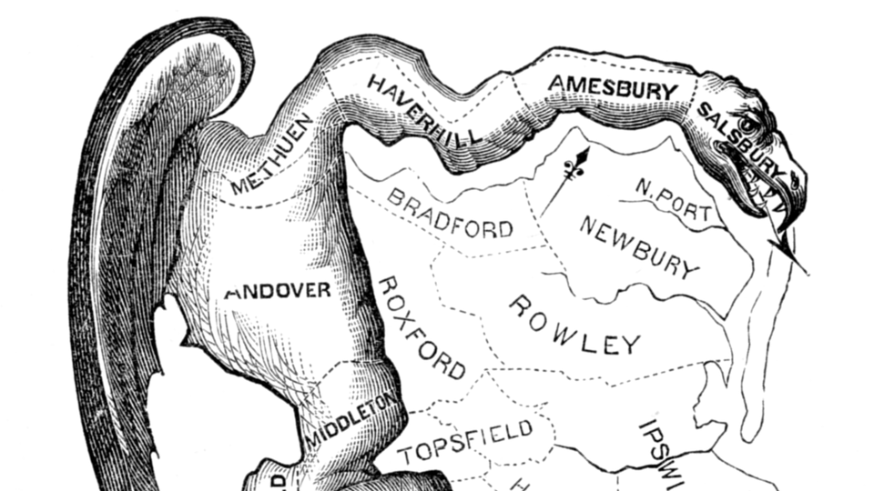 black and white political map of massachusetts