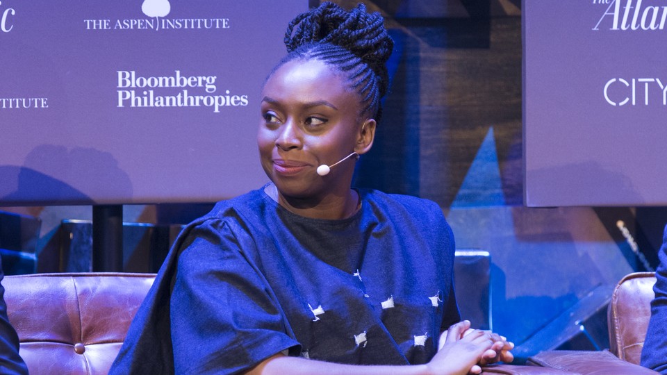 The writer Chimamanda Ngozi Adichie appears onstage for a CityLab Paris discussion.