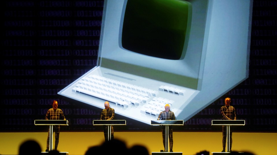 The electronic band Kraftwerk performs in 2016.