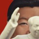 Xi Jinping plate portrait and Mao figurine
