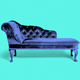 A photo illustration of a therapist's couch