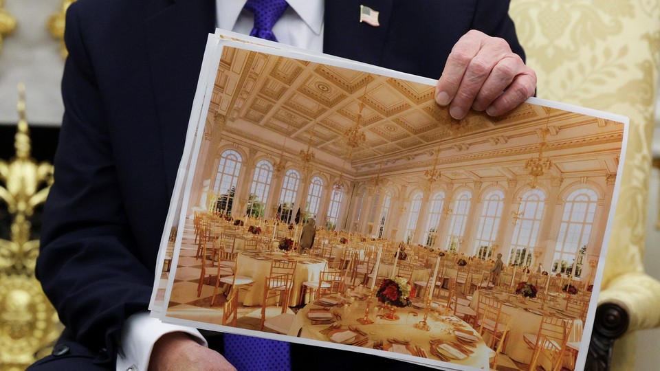 A model of the East Wing ballroom