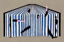 illustration of an open book with faces and body parts emerging from the pages