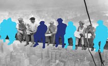 The iconic 'Lunch atop a Skyscraper' photograph with a six of the 11 construction workers missing from the image.
