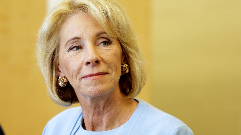 Betsy DeVos looks skeptical