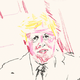 A drawing of Boris Johnson